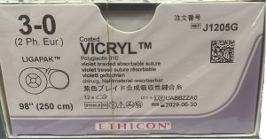 VICRYL 3/0 – ETHICON intrecciata –FILO 250 cm. – J1205G LIGAPAK™ Conf. 12 pz.